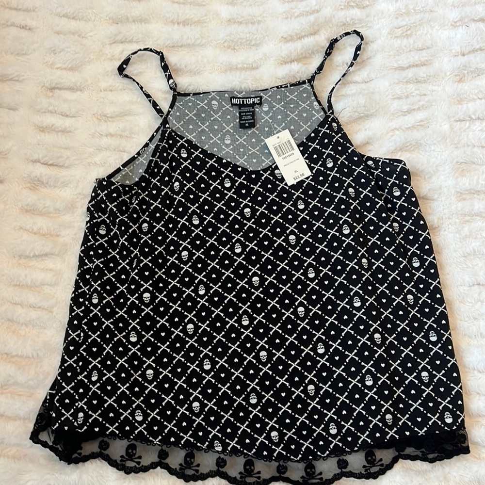 Torrid Skull and Lace Tank Top